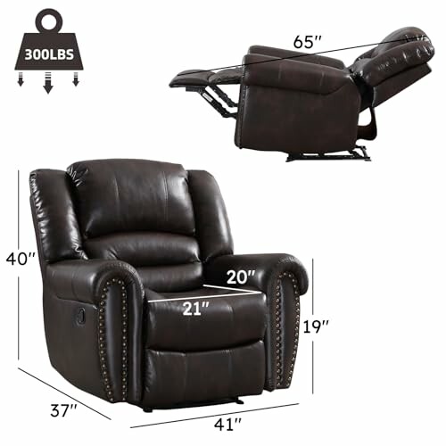 CANMOV Leather Recliner Chair