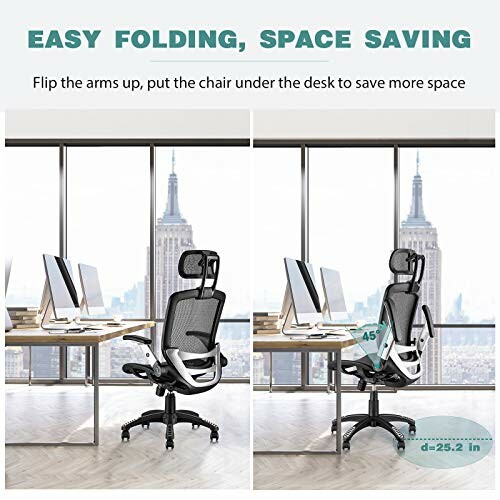 Ergonomic high back office chair